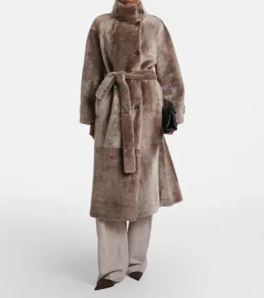 Brunello Cucinelli Shearling wrap coat | Thumbnail 3 Brunello Cucinelli Shearling wrap coat | Thumbnail 3