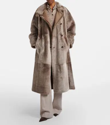 Brunello Cucinelli Shearling wrap coat | Thumbnail 4 Brunello Cucinelli Shearling wrap coat | Thumbnail 4