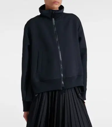 Sacai Paneled twill zip-up sweatshirt | Thumbnail 4 Sacai Paneled twill zip-up sweatshirt | Thumbnail 4