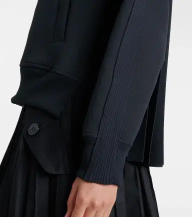 Sacai Paneled twill zip-up sweatshirt | Thumbnail 5 Sacai Paneled twill zip-up sweatshirt | Thumbnail 5