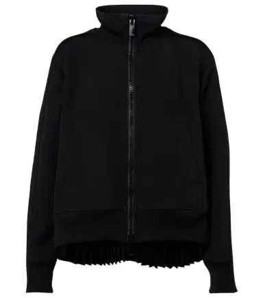 Sacai Paneled twill zip-up sweatshirt | Thumbnail 1 Sacai Paneled twill zip-up sweatshirt | Thumbnail 1