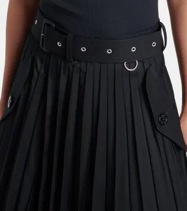 Sacai Belted cotton-blend gabardine midi skirt | Thumbnail 2 Sacai Belted cotton-blend gabardine midi skirt | Thumbnail 2
