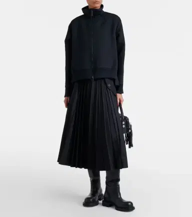 Sacai Belted cotton-blend gabardine midi skirt | Thumbnail 4 Sacai Belted cotton-blend gabardine midi skirt | Thumbnail 4