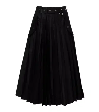 Sacai Belted cotton-blend gabardine midi skirt | Thumbnail 1 Sacai Belted cotton-blend gabardine midi skirt | Thumbnail 1