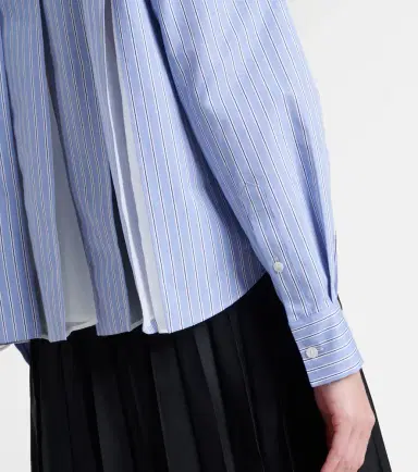 Sacai Striped cotton-blend poplin shirt | Thumbnail 2 Sacai Striped cotton-blend poplin shirt | Thumbnail 2