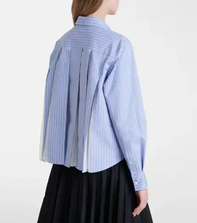 Sacai Striped cotton-blend poplin shirt | Thumbnail 3 Sacai Striped cotton-blend poplin shirt | Thumbnail 3