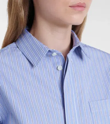 Sacai Striped cotton-blend poplin shirt | Thumbnail 4 Sacai Striped cotton-blend poplin shirt | Thumbnail 4