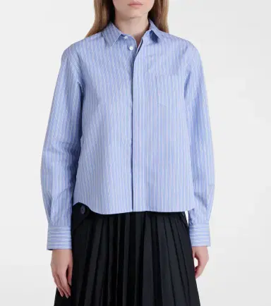 Sacai Striped cotton-blend poplin shirt | Thumbnail 6 Sacai Striped cotton-blend poplin shirt | Thumbnail 6