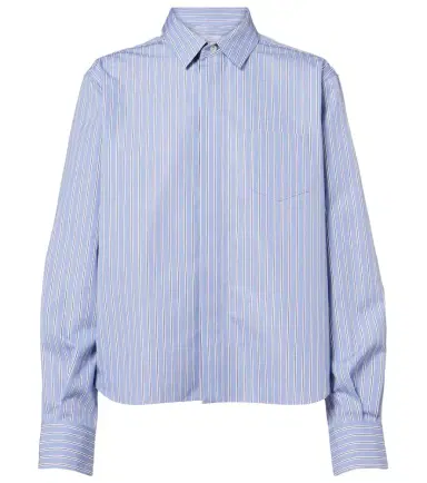 Sacai Striped cotton-blend poplin shirt | Thumbnail 1 Sacai Striped cotton-blend poplin shirt | Thumbnail 1