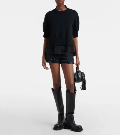 Sacai Belted denim shorts | Thumbnail 2 Sacai Belted denim shorts | Thumbnail 2