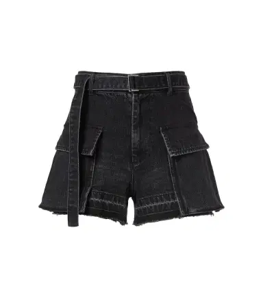 Sacai Belted denim shorts | Thumbnail 1 Sacai Belted denim shorts | Thumbnail 1