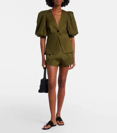 Adriana Degreas Pleated cotton-blend shorts | Thumbnail 2 Adriana Degreas Pleated cotton-blend shorts | Thumbnail 2