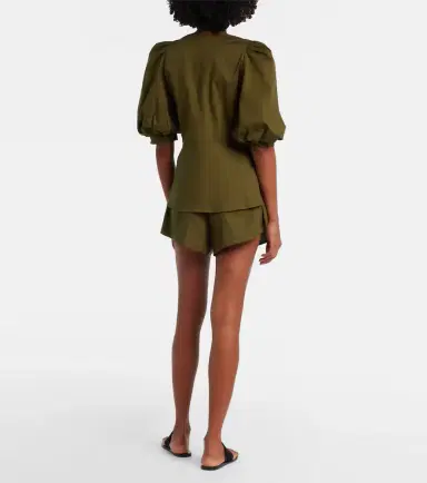 Adriana Degreas Pleated cotton-blend shorts | Thumbnail 3 Adriana Degreas Pleated cotton-blend shorts | Thumbnail 3
