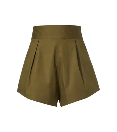 Adriana Degreas Pleated cotton-blend shorts | Thumbnail 1 Adriana Degreas Pleated cotton-blend shorts | Thumbnail 1