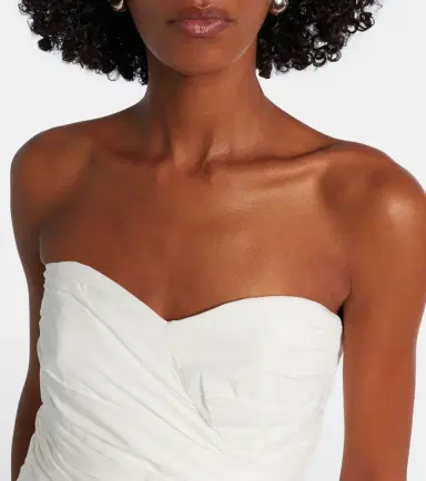 ADRIANA DEGREAS Opulence draped cotton corset | Thumbnail 2 ADRIANA DEGREAS Opulence draped cotton corset | Thumbnail 2