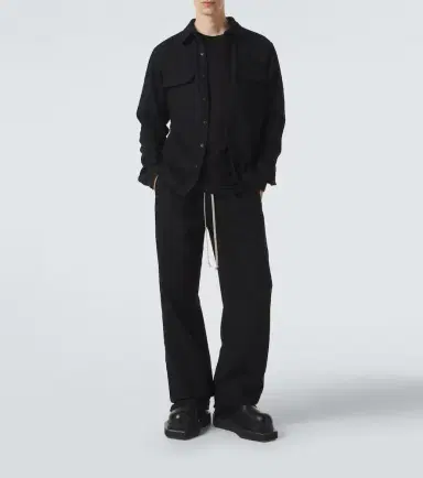 Rick Owens Dietrich cotton and wool wide-leg pants | Thumbnail 3 Rick Owens Dietrich cotton and wool wide-leg pants | Thumbnail 3