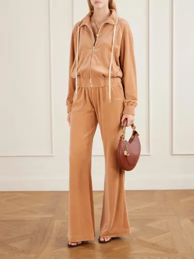 Chloé Wide-leg Cotton-blend Velvet Pants | Thumbnail 2 Chloé Wide-leg Cotton-blend Velvet Pants | Thumbnail 2