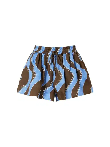 ALÉMAIS Frankie Printed Embroidered Linen Shorts | Thumbnail 1 ALÉMAIS Frankie Printed Embroidered Linen Shorts | Thumbnail 1