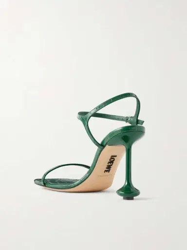 Loewe Toy 90 Croc-effect Leather Sandals | Thumbnail 3 Loewe Toy 90 Croc-effect Leather Sandals | Thumbnail 3