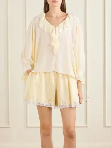Chloé Lace-trimmed Silk-satin Shorts | Thumbnail 2 Chloé Lace-trimmed Silk-satin Shorts | Thumbnail 2