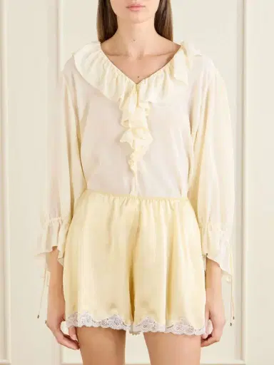 Chloé Lace-trimmed Silk-satin Shorts | Thumbnail 3 Chloé Lace-trimmed Silk-satin Shorts | Thumbnail 3
