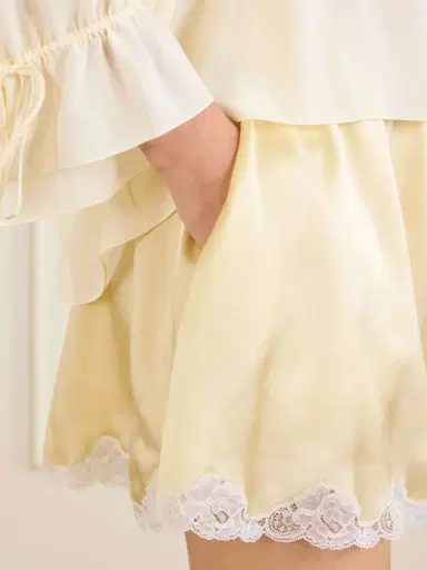 Chloé Lace-trimmed Silk-satin Shorts | Thumbnail 5 Chloé Lace-trimmed Silk-satin Shorts | Thumbnail 5