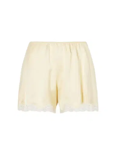 Chloé Lace-trimmed Silk-satin Shorts | Thumbnail 1 Chloé Lace-trimmed Silk-satin Shorts | Thumbnail 1