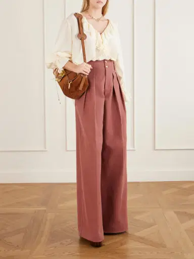 Chloé Ruffled Silk Crepe De Chine Blouse | Thumbnail 2 Chloé Ruffled Silk Crepe De Chine Blouse | Thumbnail 2