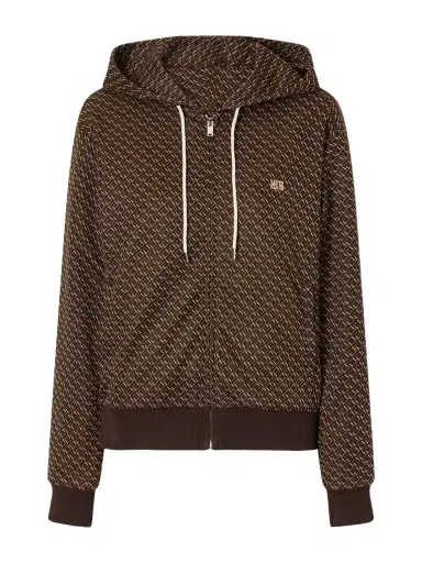 Wales Bonner Logo-embroidered Jacquard-knit Zip-up Hoodie | Thumbnail 1 Wales Bonner Logo-embroidered Jacquard-knit Zip-up Hoodie | Thumbnail 1