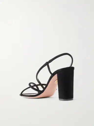 Aquazzura Horizon 85 Strap Suede Leather Sandal | Thumbnail 3 Aquazzura Horizon 85 Strap Suede Leather Sandal | Thumbnail 3
