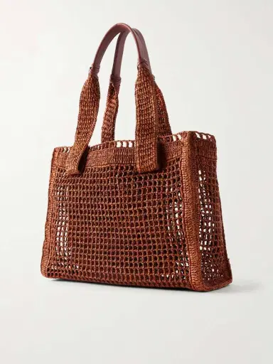 Chloé Summer Banana Leather-trimmed Raffia Tote | Thumbnail 4 Chloé Summer Banana Leather-trimmed Raffia Tote | Thumbnail 4