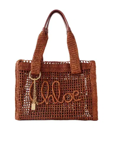 Chloé Summer Banana Leather-trimmed Raffia Tote | Thumbnail 1 Chloé Summer Banana Leather-trimmed Raffia Tote | Thumbnail 1