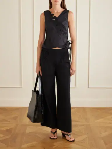 SIR. Klara Broderie Anglaise Cotton Wrap Top | Thumbnail 2 SIR. Klara Broderie Anglaise Cotton Wrap Top | Thumbnail 2