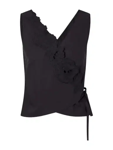 SIR. Klara Broderie Anglaise Cotton Wrap Top | Thumbnail 1 SIR. Klara Broderie Anglaise Cotton Wrap Top | Thumbnail 1