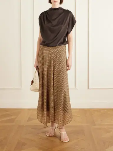 SIR. Cooper Asymmetric Printed Chiffon Maxi Skirt | Thumbnail 2 SIR. Cooper Asymmetric Printed Chiffon Maxi Skirt | Thumbnail 2