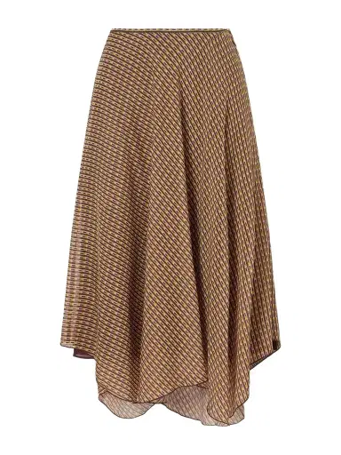 SIR. Cooper Asymmetric Printed Chiffon Maxi Skirt | Thumbnail 1 SIR. Cooper Asymmetric Printed Chiffon Maxi Skirt | Thumbnail 1