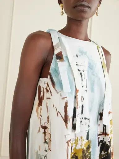 Oscar de la Renta Printed Cotton-blend Poplin Maxi Dress | Thumbnail 4 Oscar de la Renta Printed Cotton-blend Poplin Maxi Dress | Thumbnail 4