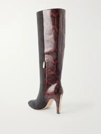 Ferragamo Nylu 95 Snake-effect Leather And Suede Boots | Thumbnail 3 Ferragamo Nylu 95 Snake-effect Leather And Suede Boots | Thumbnail 3