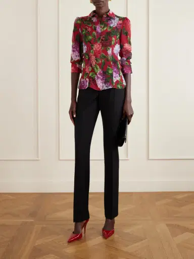 Carolina Herrera Floral-print Silk-chiffon Blouse | Thumbnail 2 Carolina Herrera Floral-print Silk-chiffon Blouse | Thumbnail 2
