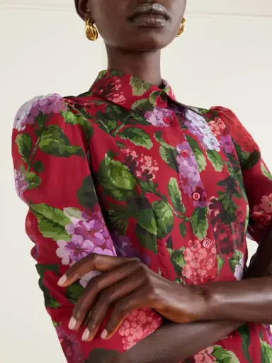 Carolina Herrera Floral-print Silk-chiffon Blouse | Thumbnail 4 Carolina Herrera Floral-print Silk-chiffon Blouse | Thumbnail 4