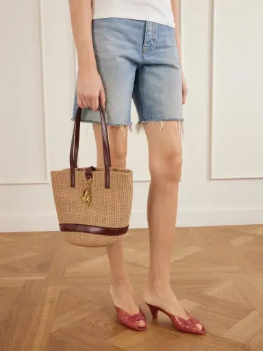 Chloé Leather-trimmed Raffia Tote Bag | Thumbnail 2 Chloé Leather-trimmed Raffia Tote Bag | Thumbnail 2