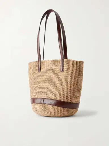 Chloé Leather-trimmed Raffia Tote Bag | Thumbnail 4 Chloé Leather-trimmed Raffia Tote Bag | Thumbnail 4