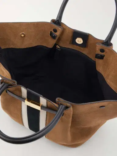DeMellier The New York Midi Leather-trimmed Suede Tote | Thumbnail 6 DeMellier The New York Midi Leather-trimmed Suede Tote | Thumbnail 6