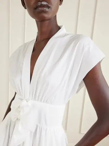 Alaïa Knot-detailed Belted Cotton-poplin Midi Dress | Thumbnail 4 Alaïa Knot-detailed Belted Cotton-poplin Midi Dress | Thumbnail 4