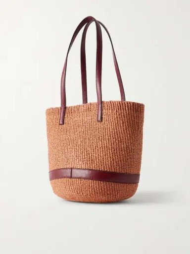 Chloé Leather-trimmed Raffia Tote Bag | Thumbnail 4 Chloé Leather-trimmed Raffia Tote Bag | Thumbnail 4