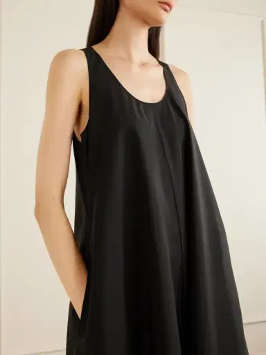 Theory Gathered Cotton And Nylon-blend Maxi Dress | Thumbnail 4 Theory Gathered Cotton And Nylon-blend Maxi Dress | Thumbnail 4