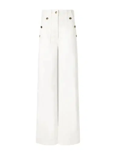 Max Mara Logo-embroidered High-rise Wide-leg Jeans | Thumbnail 1 Max Mara Logo-embroidered High-rise Wide-leg Jeans | Thumbnail 1