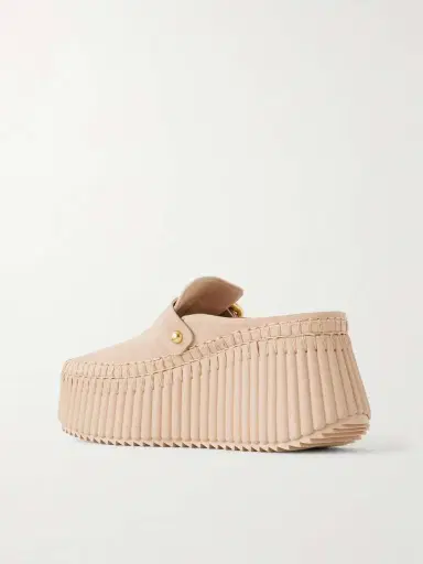 Chloé Nama Suede Platform Mules | Thumbnail 3 Chloé Nama Suede Platform Mules | Thumbnail 3