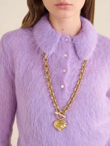 Chloé tone And Leather Necklace | Thumbnail 3 Chloé tone And Leather Necklace | Thumbnail 3