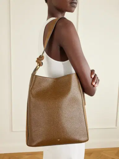 Anya Hindmarch Ringo Suede-trimmed Textured-leather Tote | Thumbnail 2 Anya Hindmarch Ringo Suede-trimmed Textured-leather Tote | Thumbnail 2